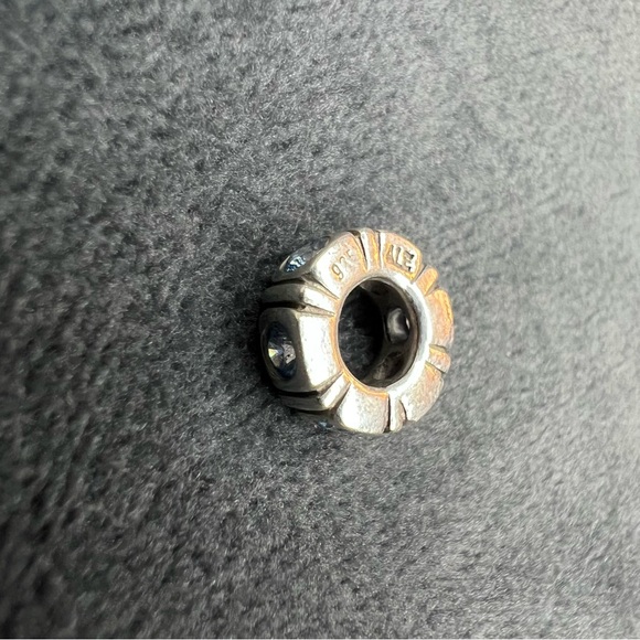 RETIRED Pandora Blue Stones Spacer Charm - Picture 2 of 2